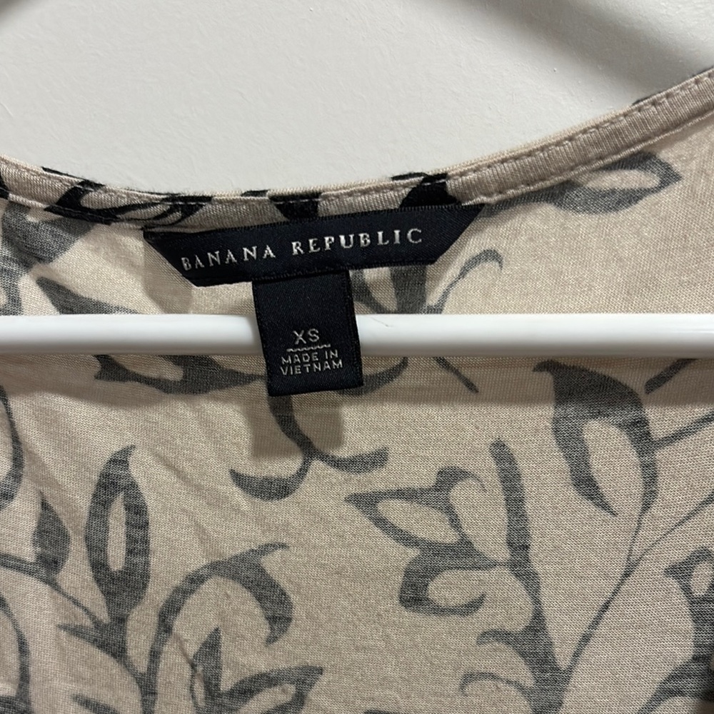 Banana Republic Blue and Black Blouse